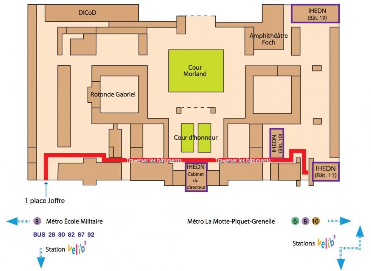 Zemljevid École Militaire