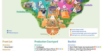 Zemljevid Disney Studios