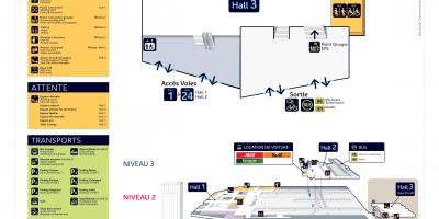 Zemljevid Gare Montparnasse Dvorana 3