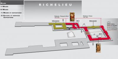 Zemljevid Muzej Louvre, Stopnja 2
