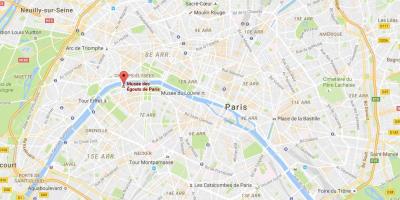 Zemljevid Pariza kanalizacijo