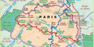 Zemljevid Pariza pohodništvo