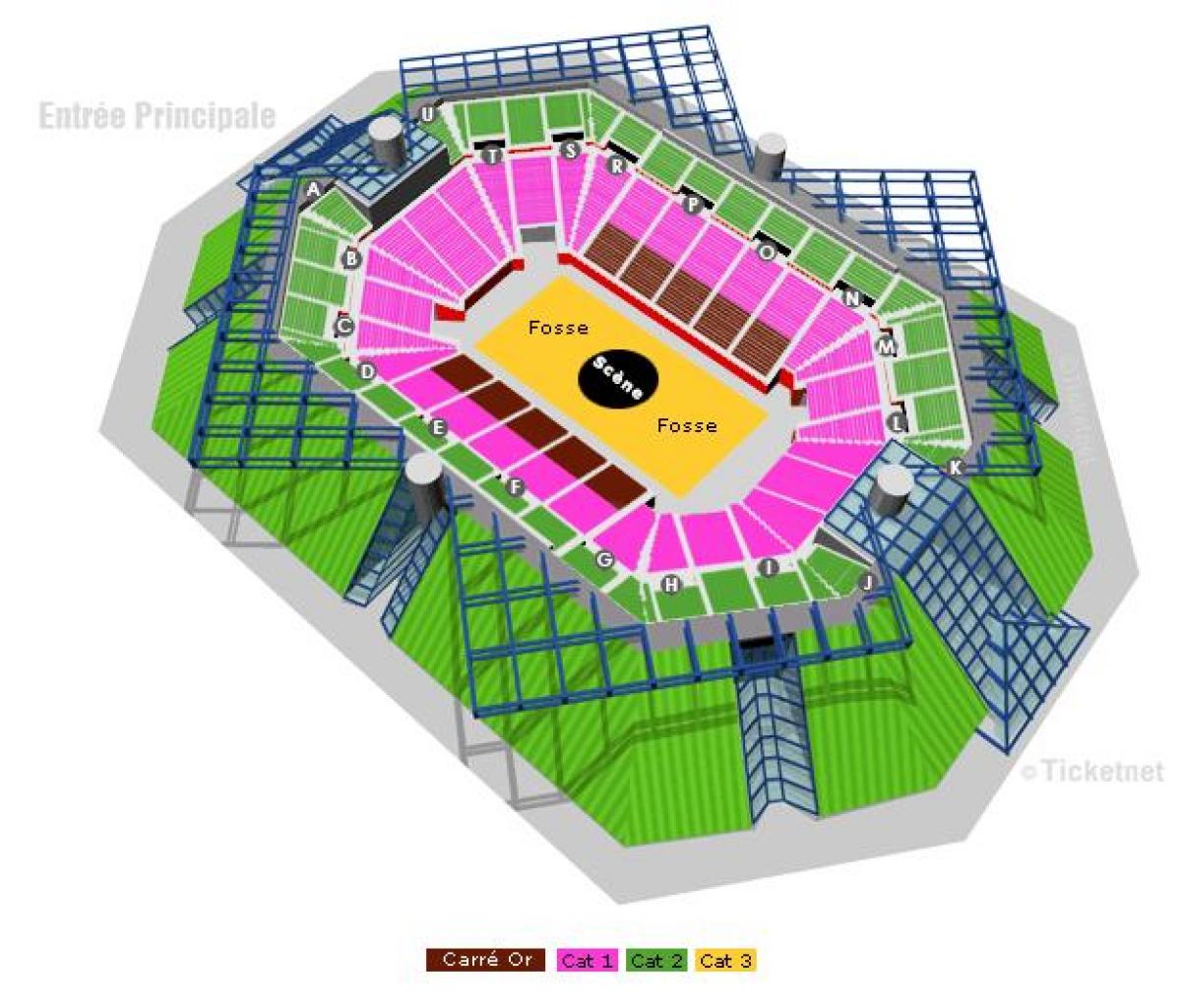 Zemljevid Bercy Arena
