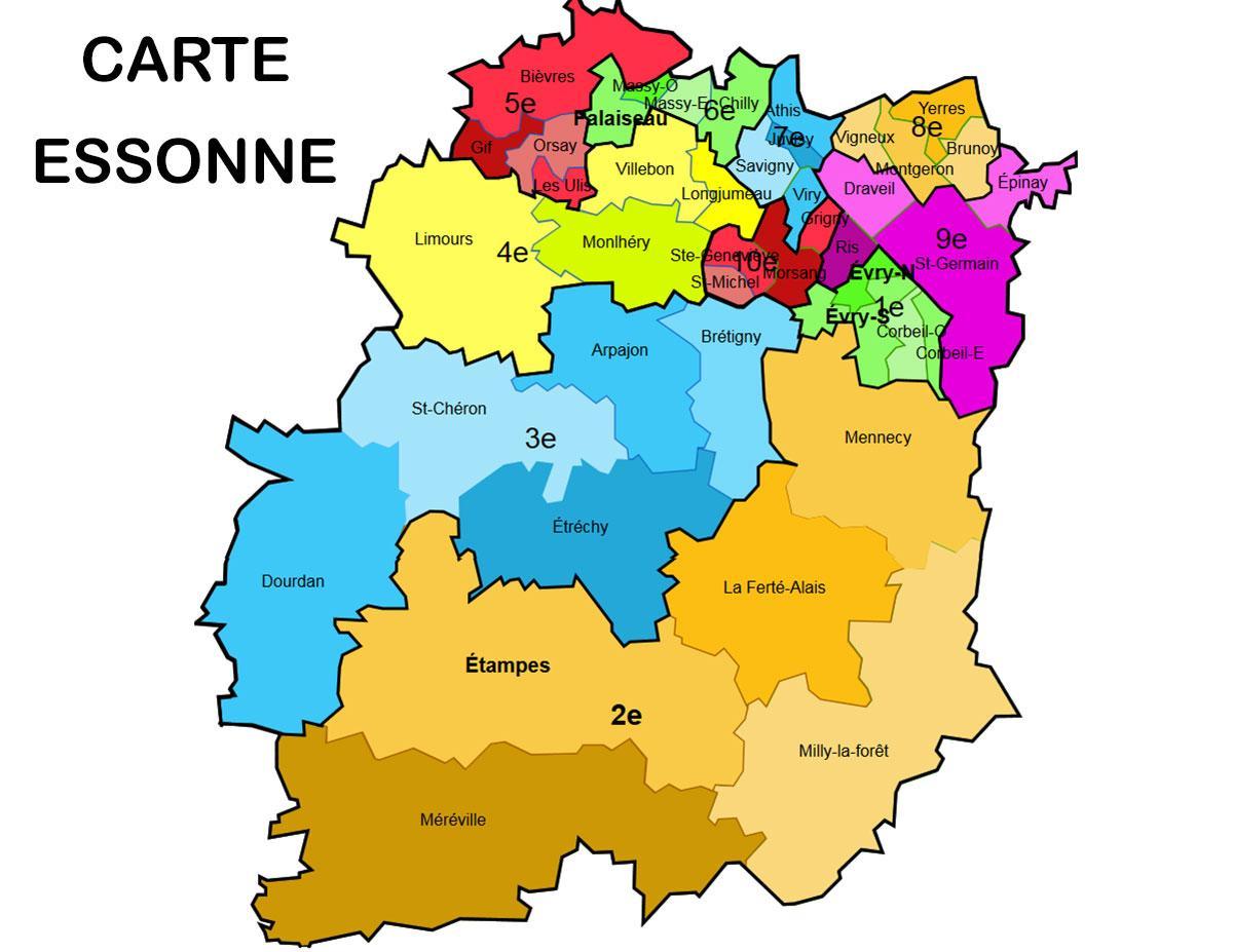 Zemljevid Essonne