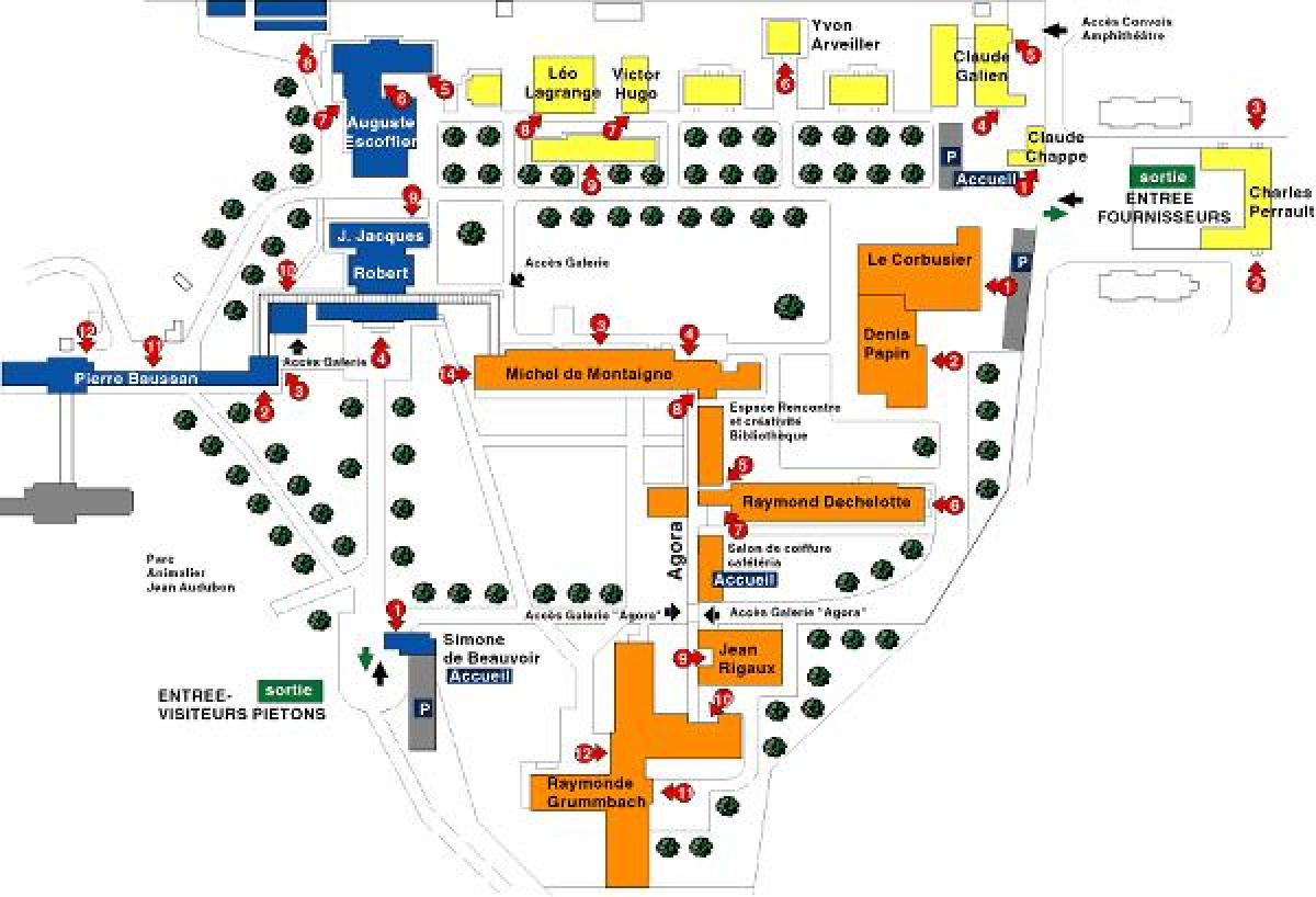 Zemljevid Georges-Clemenceau bolnišnici