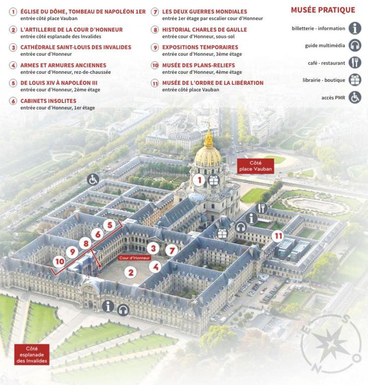 Zemljevid Hôtel des Invalides
