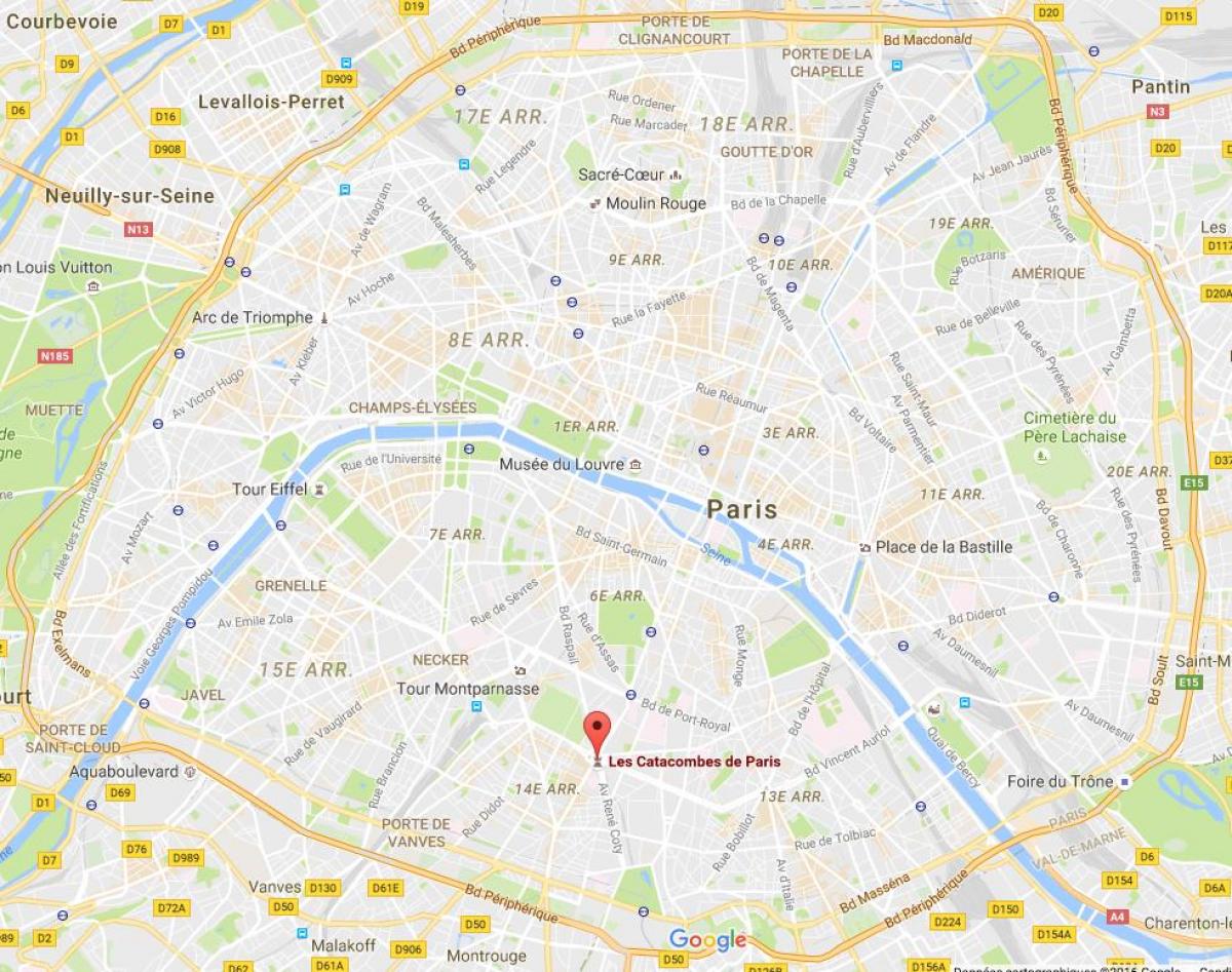 Zemljevid Pariške Katakombe