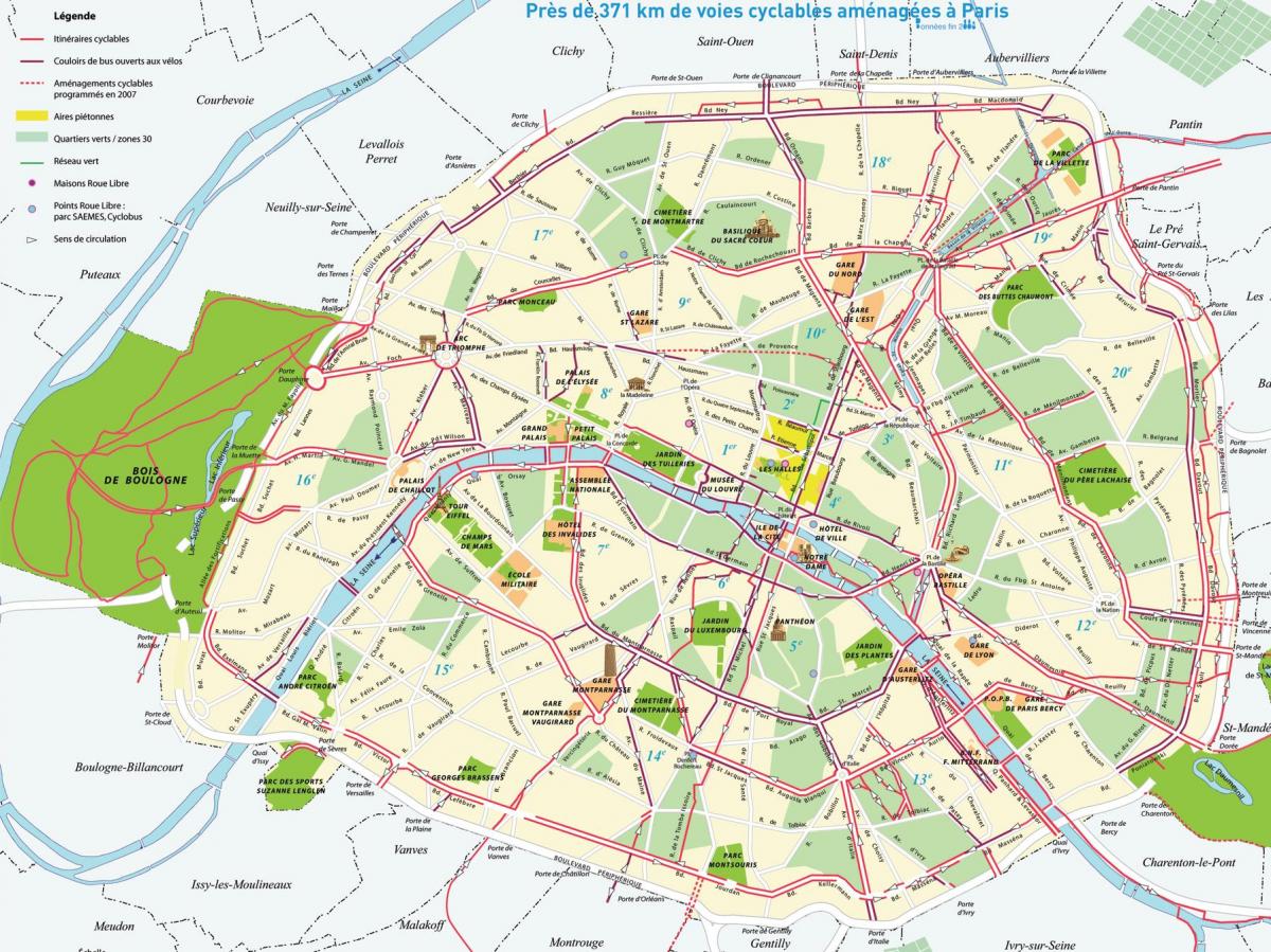 Zemljevid kolesarskih poti