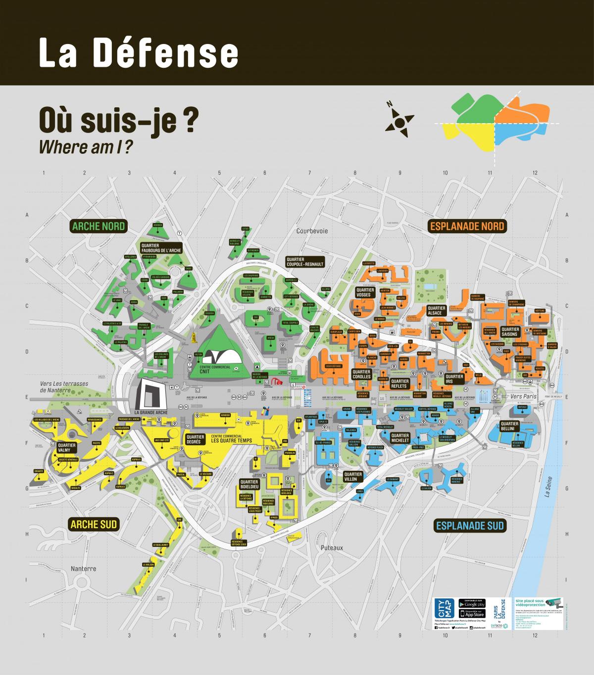 Zemljevid La Defense