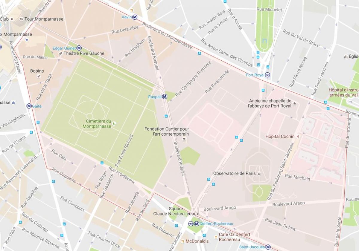 Zemljevid Daljinskega Montparnasse