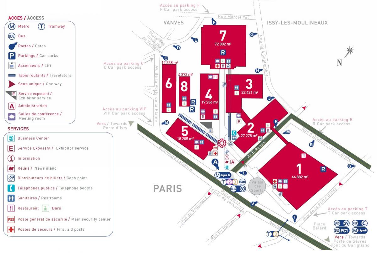 Zemljevid Paris expo