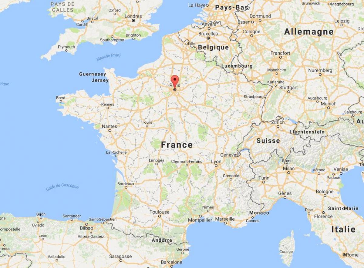Zemljevid parizu, Francija zemljevid