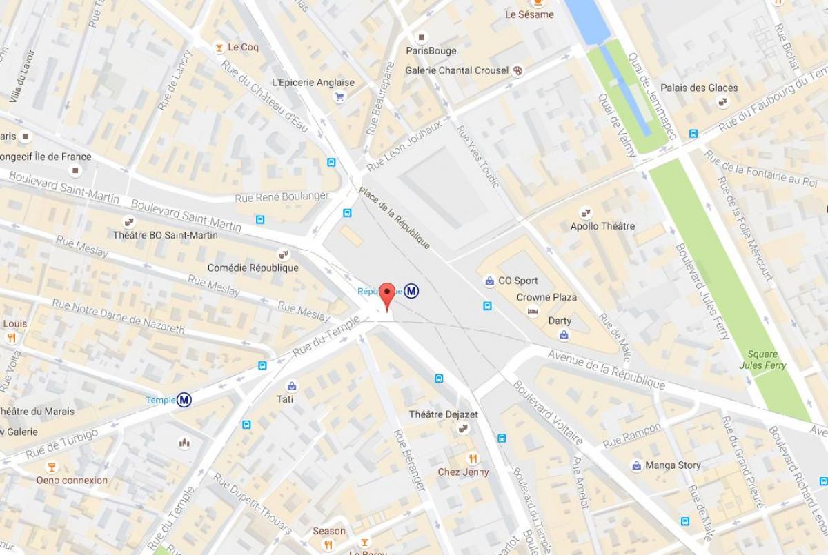 Zemljevid Place de la République
