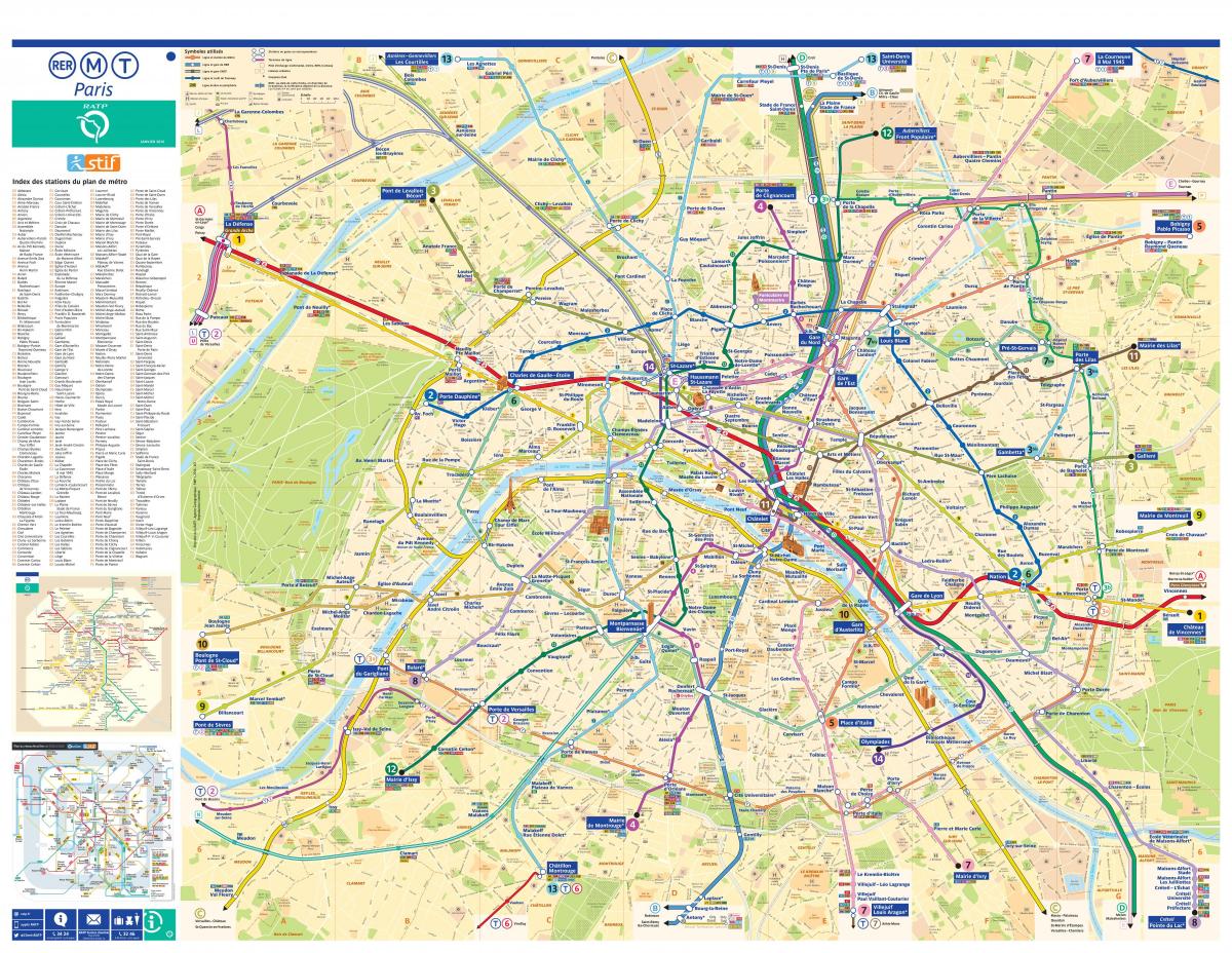 Zemljevid RATP metro