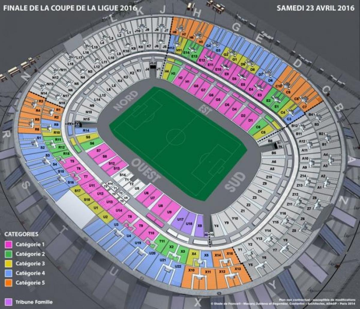 Zemljevid Stade de France Nogomet