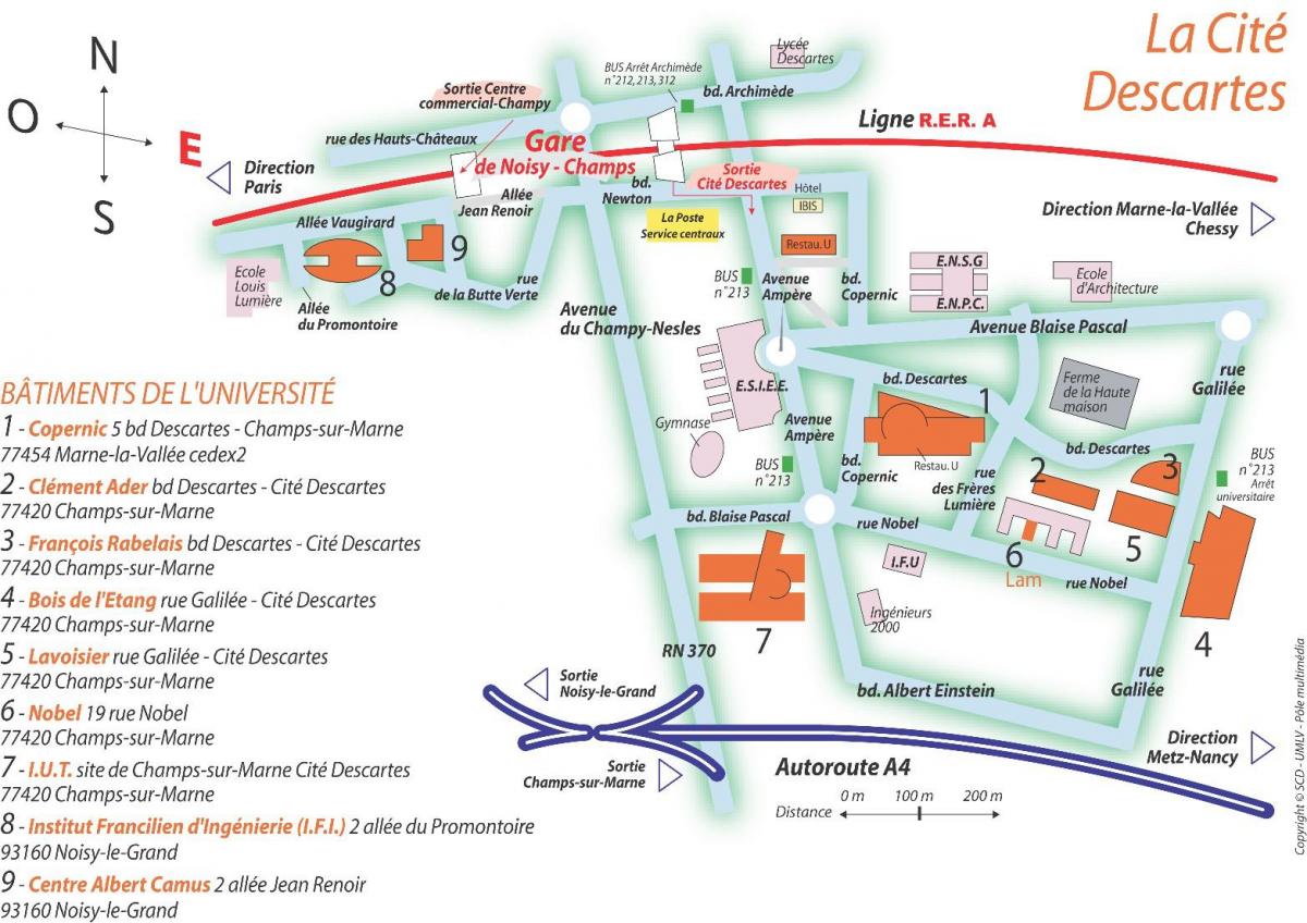 Zemljevid Univesity Parizu Descartes