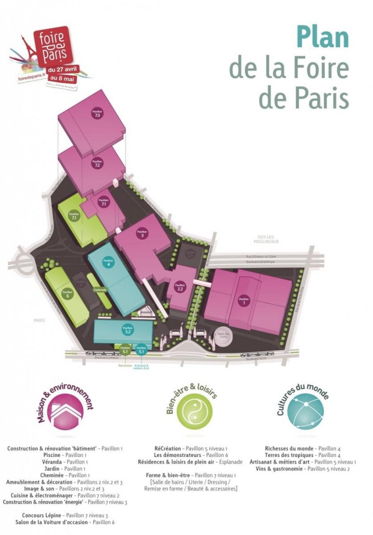 Zemljevid Foire de Paris