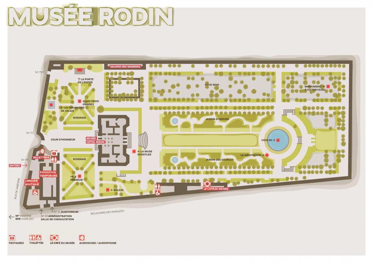 Zemljevid Musée Rodin