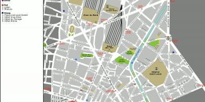 Zemljevid 10. okrožju Pariza