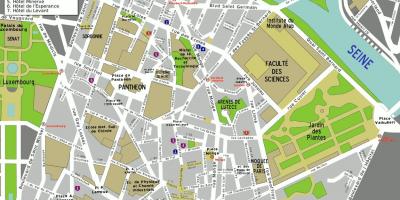 Zemljevid 5. okrožju Pariza