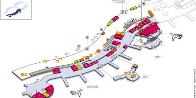 Zemljevid CDG letališki terminal 2A