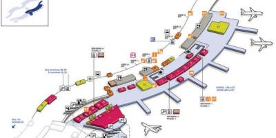 Zemljevid CDG letališki terminal 2C