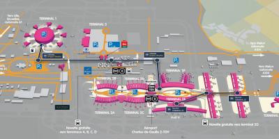 Zemljevid letališča Roissy