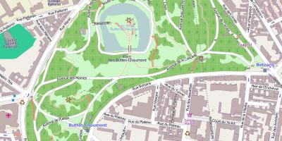 Zemljevid Parc des Buttes-Chaumont