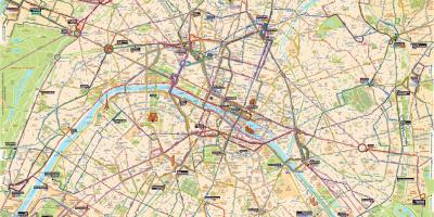 Zemljevid Pariza avtobus