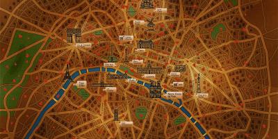 Zemljevid Pariza ozadje