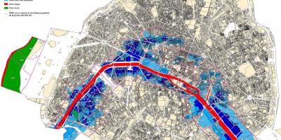 Zemljevid Pariza poplav