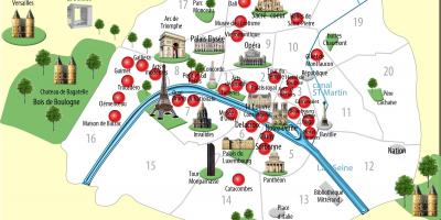 Zemljevid pariza spomeniki