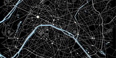 Zemljevid Pariza Črna in Bela