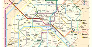Zemljevid Pariza metro