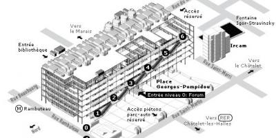 Zemljevid Pompidou Center