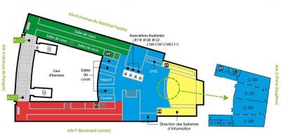 Zemljevid Univesity Dauphine - floor 1