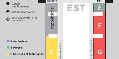 Zemljevid Bibliothèque nationale de France - floor 1