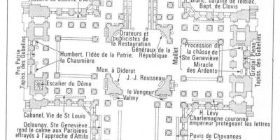Zemljevid Panthéon Parizu