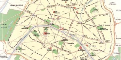 Zemljevid Parizu Parkov