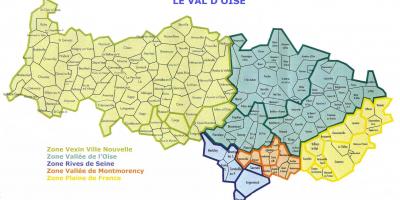 Zemljevid Val-d'Oise