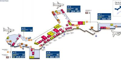 Zemljevid Zahodno Orly letališče